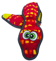 Toughseams Invincible Tough Toy Snake (3 Squeakers) - Red/Yellow
