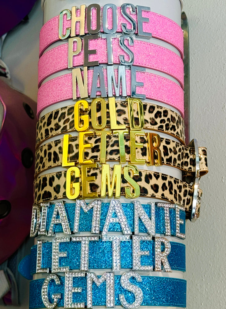 Custom Letters for Personalised Collar - Gold