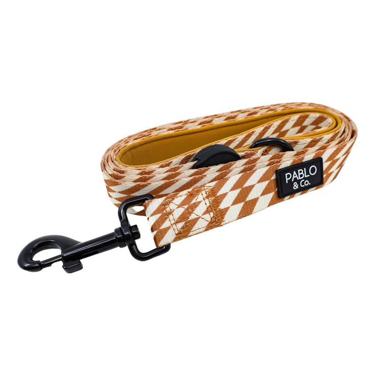 Brown Check Check Dog Leash