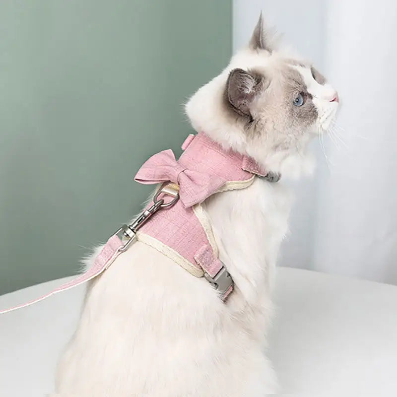 Cat Rabbit Harness with Adjustable Straps Bows Uncanny Animals