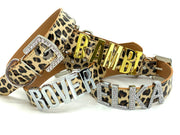 Customisable Name Collar - Classic Leopard Print